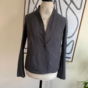 eileen fisher blazer stretchy dark gray long sleeve women’s small viscose career